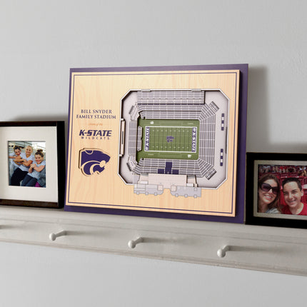 Kansas State Wildcats 5-Layer 3D StadiumView Wall Art