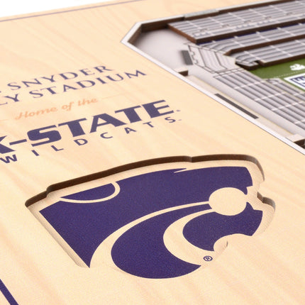 Kansas State Wildcats 5-Layer 3D StadiumView Wall Art