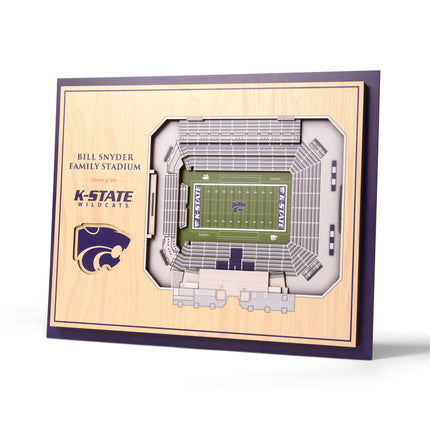 Kansas State Wildcats 5-Layer 3D StadiumView Wall Art