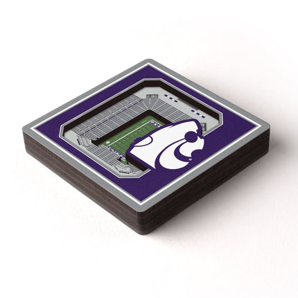 Kansas State Wildcats 3D StadiumView Magnets