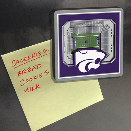 Kansas State Wildcats 3D StadiumView Magnets