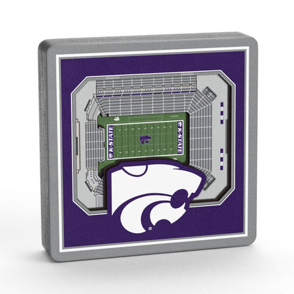 Kansas State Wildcats 3D StadiumView Magnets