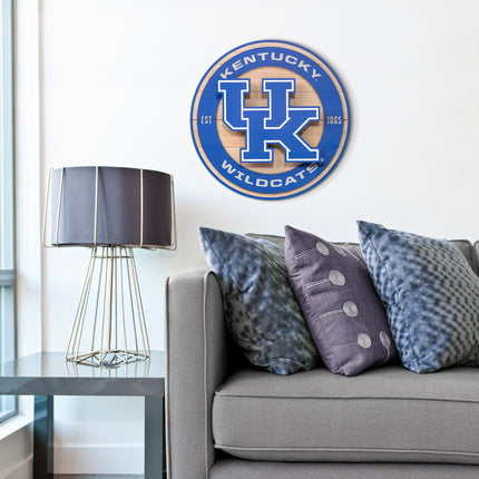Kentucky Wildcats 3DX Circle Backer Wall Art