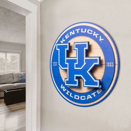 Kentucky Wildcats 3DX Circle Backer Wall Art