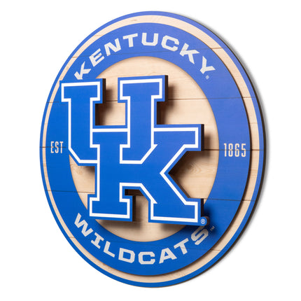 Kentucky Wildcats 3DX Circle Backer Wall Art