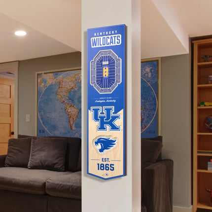 Kentucky Wildcats 8x32 3D Stadium Banner