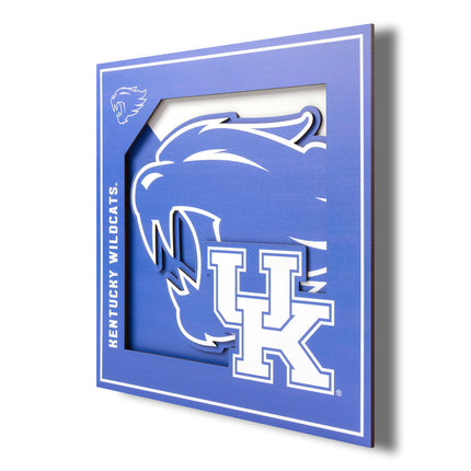 Kentucky Wildcats 3D Logo Series Wall Art - 12x12