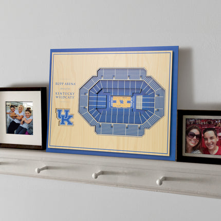 Kentucky Wildcats 5-Layer 3D StadiumView Wall Art