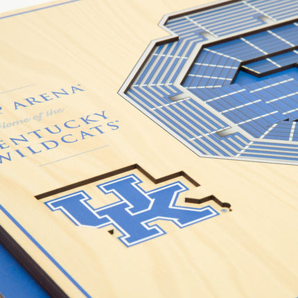 Kentucky Wildcats 5-Layer 3D StadiumView Wall Art
