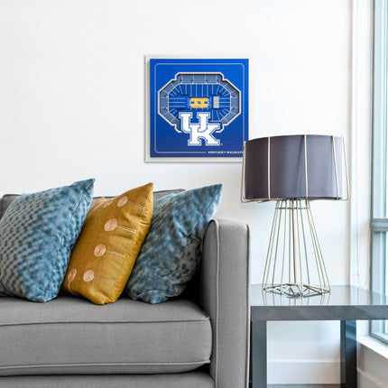 Kentucky Wildcats 3D StadiumView Wall Art 12x12