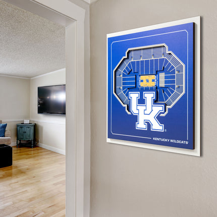 Kentucky Wildcats 3D StadiumView Wall Art 12x12
