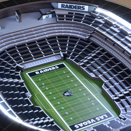 Las Vegas Raiders 25 Layer Stadium View Lighted End Table