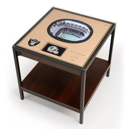 Las Vegas Raiders 25 Layer Stadium View Lighted End Table