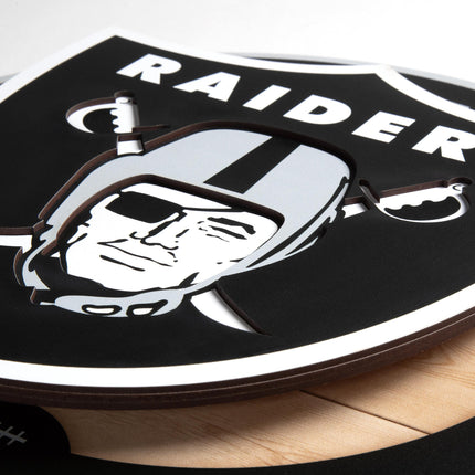 Las Vegas Raiders 3DX Circle Backer Wall Art