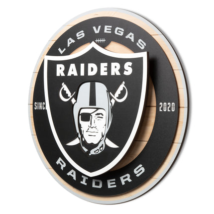Las Vegas Raiders 3DX Circle Backer Wall Art
