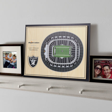 Las Vegas Raiders 5-Layer 3D StadiumView Wall Art