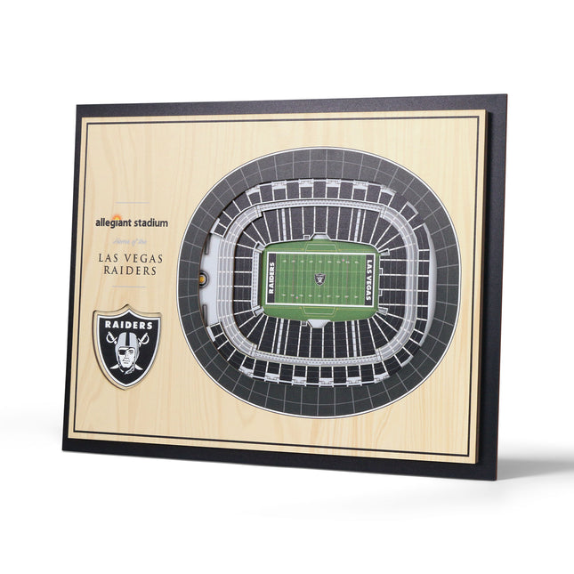 Las Vegas Raiders 5-Layer 3D StadiumView Wall Art