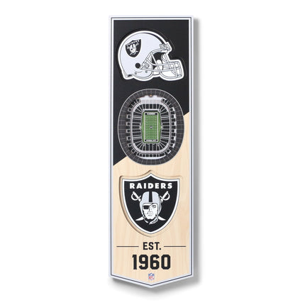 Las Vegas Raiders 3D Stadium 6x19 Banners