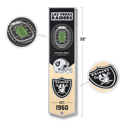 Las Vegas Raiders 8x32 3D Stadium Banner
