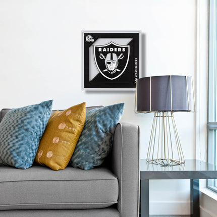 Las Vegas Raiders 3D Logo Series Wall Art - 12x12