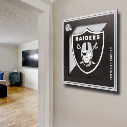 Las Vegas Raiders 3D Logo Series Wall Art - 12x12