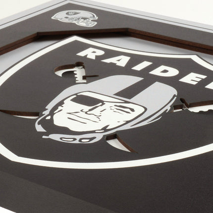 Las Vegas Raiders 3D Logo Series Wall Art - 12x12