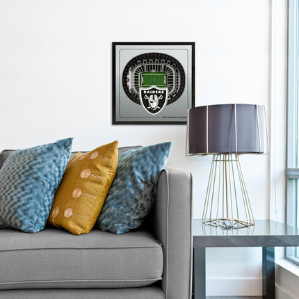 Las Vegas Raiders 3D StadiumView Wall Art 12x12