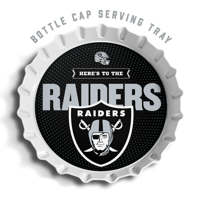 Las Vegas Raiders Bottle Cap Serving Tray