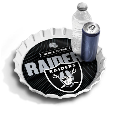 Las Vegas Raiders Bottle Cap Serving Tray