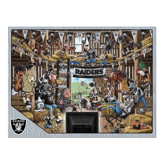 Las Vegas Raiders Barnyard Fans Puzzle - 500 PC