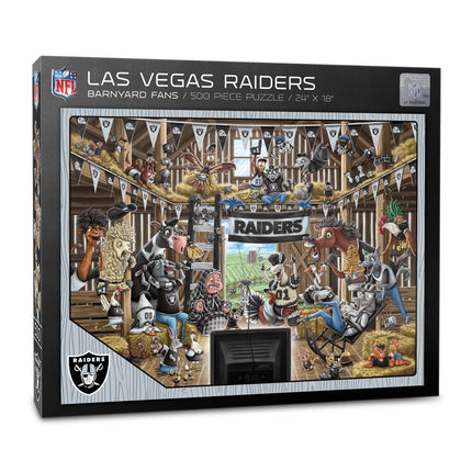 Las Vegas Raiders Barnyard Fans Puzzle - 500 PC