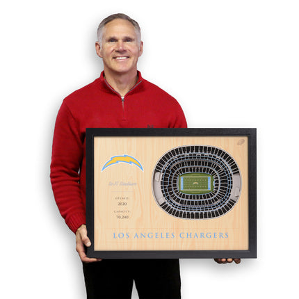 Los Angeles Chargers 25 Layer Stadium Art