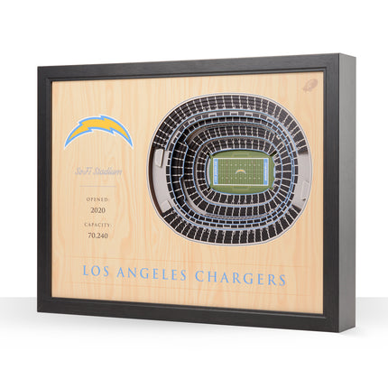 Los Angeles Chargers 25 Layer Stadium Art