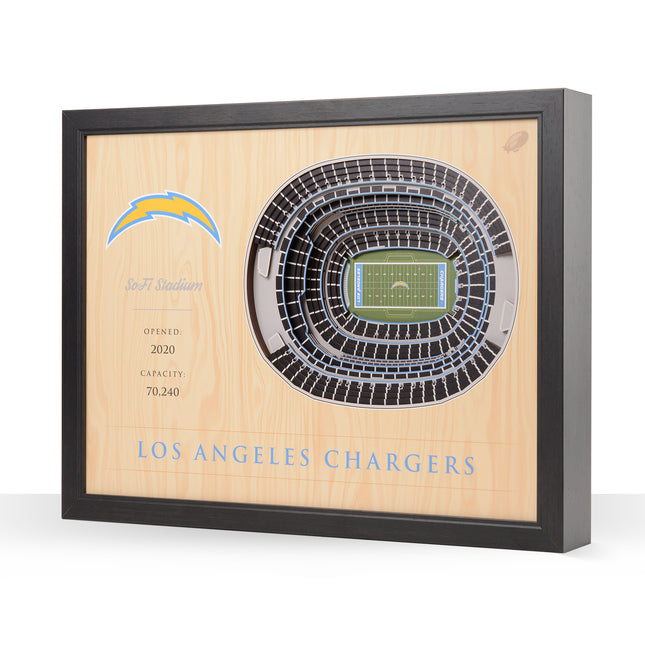 Los Angeles Chargers 25 Layer Stadium Art