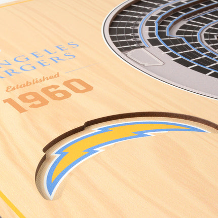 Los Angeles Chargers 5-Layer 3D StadiumView Wall Art