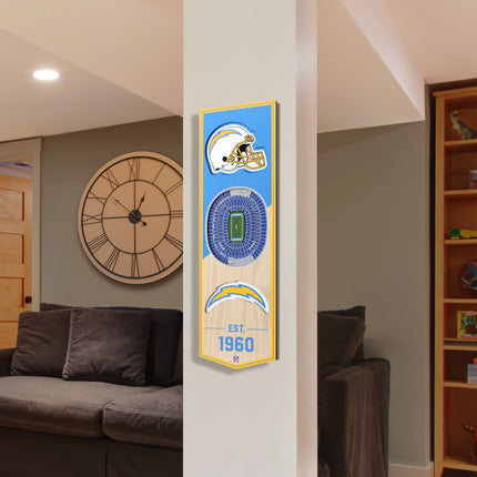 Los Angeles Chargers 3D Stadium 6x19 Banners