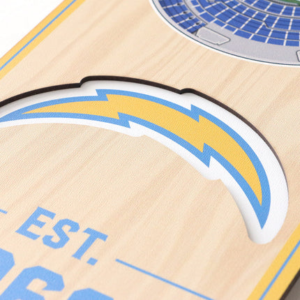 Los Angeles Chargers 3D Stadium 6x19 Banners