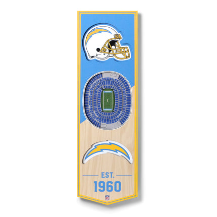 Los Angeles Chargers 3D Stadium 6x19 Banners