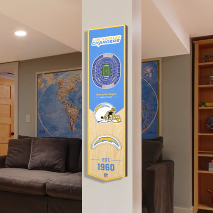 Los Angeles Chargers 8x32 3D Stadium Banner
