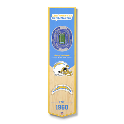 Los Angeles Chargers 8x32 3D Stadium Banner
