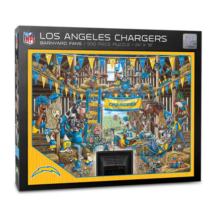 Los Angeles Chargers Barnyard Fans Puzzle - 500 PC