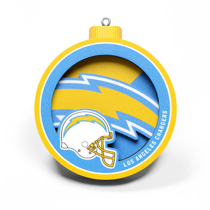 Los Angeles Chargers 3D Logo Series Ornament