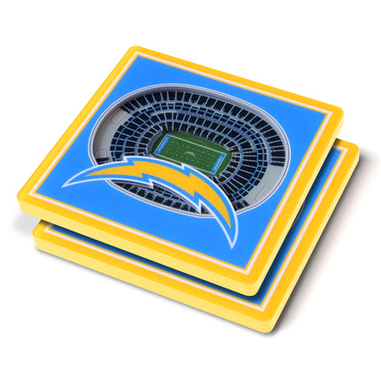 Los Angeles Chargers 3D Stadium View Coasters
