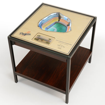 Los Angeles Dodgers 25-Layer StadiumView End Table