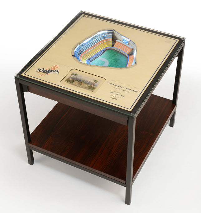 Los Angeles Dodgers 25-Layer StadiumView End Table