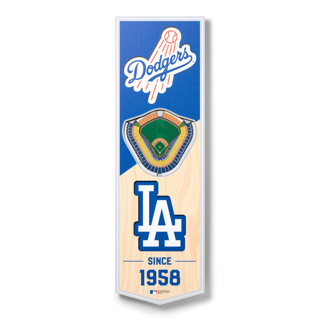 Los Angeles Dodgers 3D Stadium 6x19 Banners