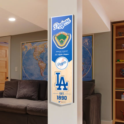 Los Angeles Dodgers 8x32 3D Stadium Banner