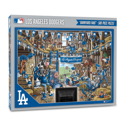 Los Angeles Dodgers Barnyard Fans Puzzle - 500 PC