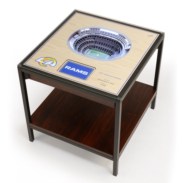 Los Angeles Rams 25 Layer Stadium View Lighted End Table