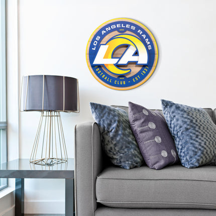 Los Angeles Rams 3DX Circle Backer Wall Art